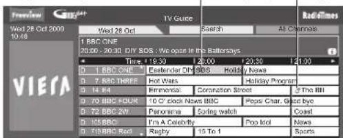 PANASONIC Viera TX-L32D28BW - Guide link programming (Timer Programming from the TV Guide signal) - 2