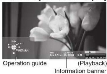PANASONIC Viera TX-L32D28BW - ■How to operate in the playback - 1