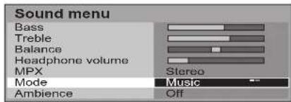 PANASONIC Viera TX-26LX6F - Sound menu - 12