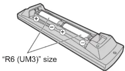 PANASONIC Viera TX-26LX6F - Fitting remote control batteries - 2