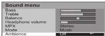 PANASONIC Viera TX-26LX6F - Sound menu - 13