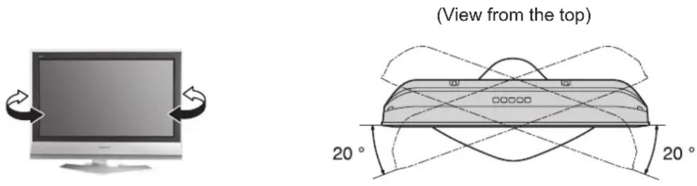 PANASONIC Viera TX-26LX6F - How to use the LCD stand - 1