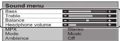 PANASONIC Viera TX-26LX6F - Sound menu - 10