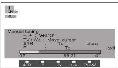 PANASONIC Viera TX-26LX6F - Manual tuning (via control panel) - 8