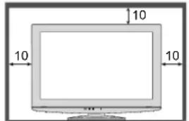 PANASONIC Viera TX-L32S10E - Allow sufficient space around the TV for radiated heat - 1