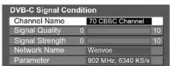 PANASONIC Viera TX-L32S10E - Check DVB signal Signal Condition - 2