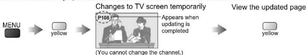 PANASONIC Viera TX-L32S10E - View the TV picture while searching for a teletext page - 1