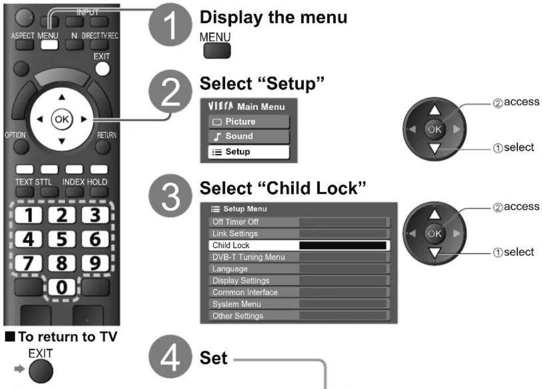 PANASONIC Viera TX-L32S10E - Child Lock - 1
