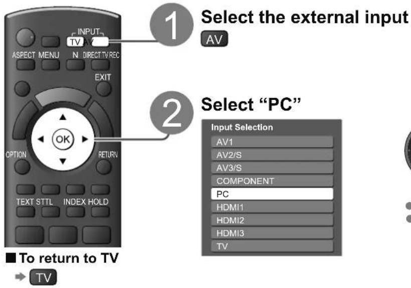 PANASONIC Viera TX-L32S10E - Displaying PC Screen on TV - 1
