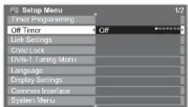 PANASONIC Viera TX-L19D28EW - Turn the TV to Standby mode automatically after a fixed period - 7