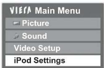 PANASONIC Viera TX-L19D28EW - iPod Setup - 3