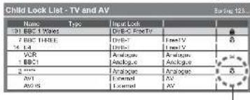 PANASONIC Viera TX-L19D28EW - Control channel audience Child Lock - 5