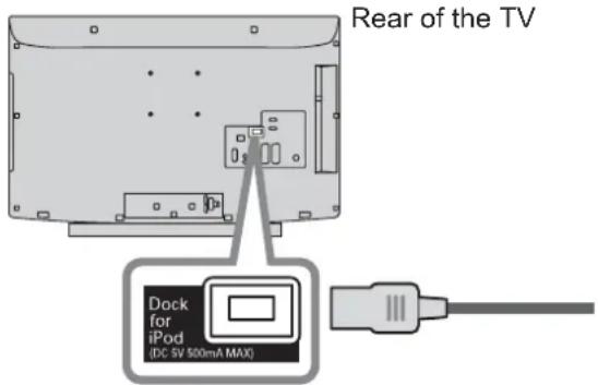 PANASONIC Viera TX-L19D28EW - Connecting the Universal Dock for iPod ■ - 1