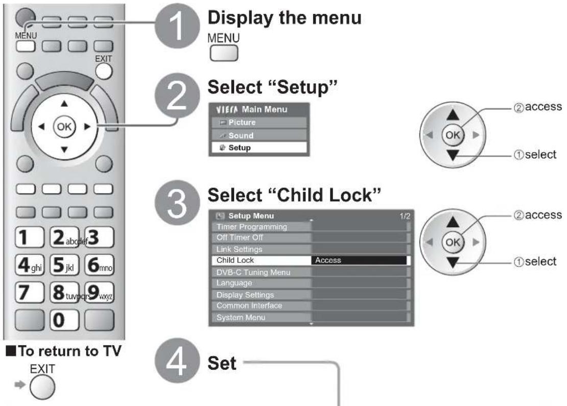 PANASONIC Viera TX-L19D28EW - Child Lock - 1