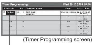 PANASONIC Viera TX-L19D28EW - Timer Programming (DVB mode) - 2