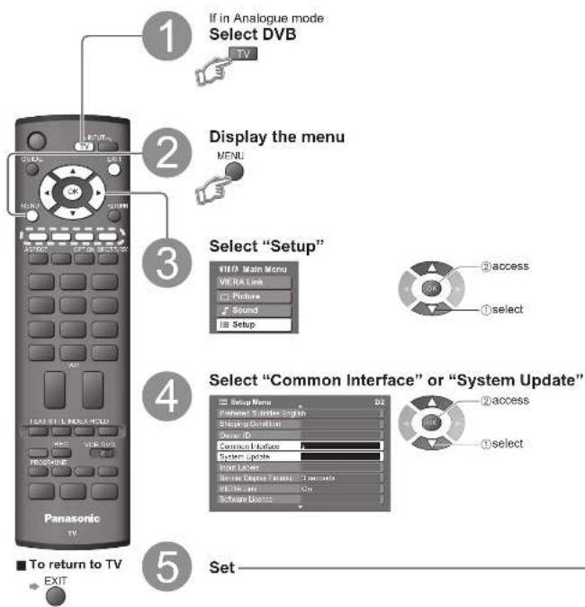 PANASONIC Viera TX-26LXD70 - DVB Settings (DVB mode) - 1