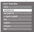 PANASONIC Viera TX-26LXD70 - Select the input mode connected to the equipment - 1