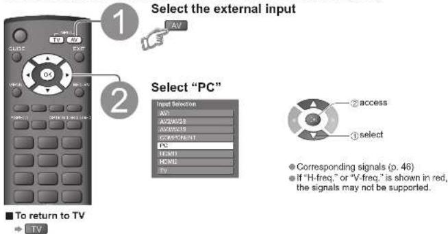 PANASONIC Viera TX-26LXD70 - Displaying PC Screen on TV - 1