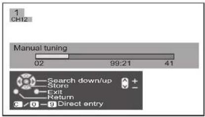 PANASONIC Viera TX-26LX62F - Tuning menu – Manual tuning - 13