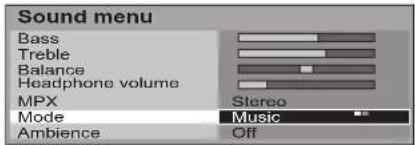 PANASONIC Viera TX-26LX62F - Sound menu - 12