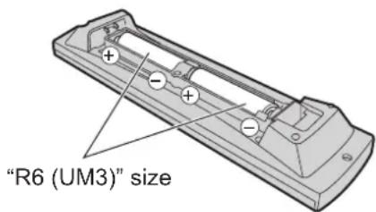 PANASONIC Viera TX-26LX62F - Fitting remote control batteries - 2