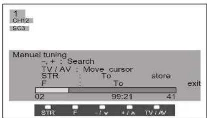 PANASONIC Viera TX-26LX62F - Manual tuning (via control panel) - 8
