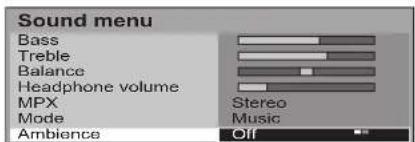 PANASONIC Viera TX-26LX62F - Sound menu - 13