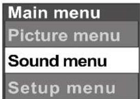 PANASONIC Viera TX-26LX62F - Sound menu - 9