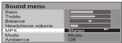 PANASONIC Viera TX-26LX62F - Sound menu - 11