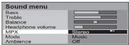PANASONIC Viera TX-26LE60F - Sound menu - 11