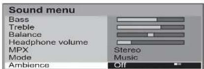PANASONIC Viera TX-26LE60F - Sound menu - 13