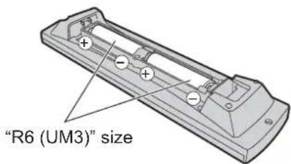 PANASONIC Viera TX-26LE60F - Fitting remote control batteries - 2