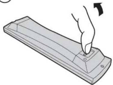 PANASONIC Viera TX-26LE60F - Fitting remote control batteries - 1