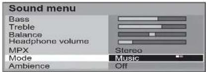 PANASONIC Viera TX-26LE60F - Sound menu - 12
