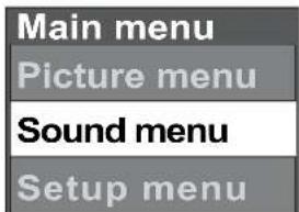 PANASONIC Viera TX-26LE60F - Sound menu - 9