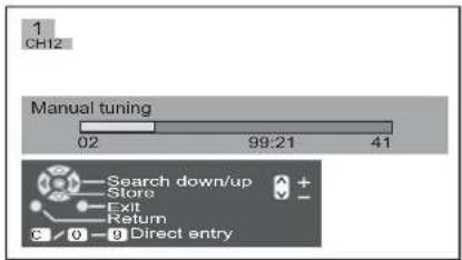 PANASONIC Viera TX-26LE60F - Tuning menu – Manual tuning - 13