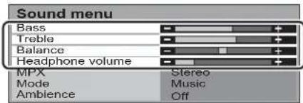 PANASONIC Viera TX-26LE60F - Sound menu - 10