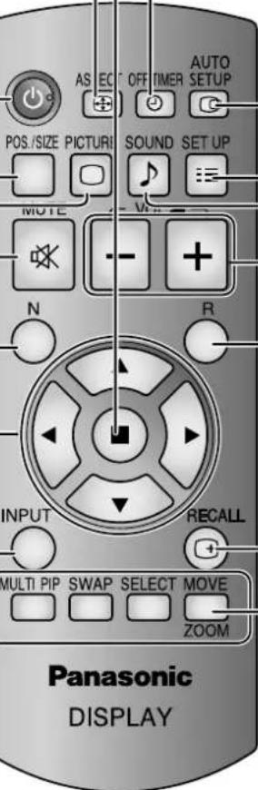 PANASONIC TH-58PF20ER - OFF TIMER button - 2