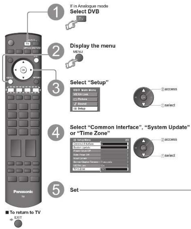 PANASONIC Viera TH-50PX71E - DVB Settings (DVB mode) - 1
