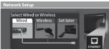 PANASONIC Viera TX-PF42S30 - Select the network type - 1