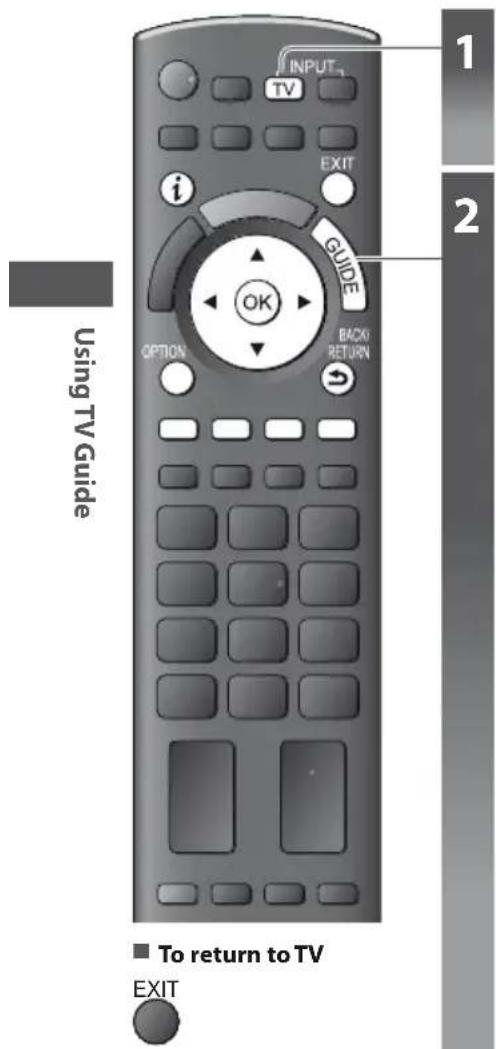 PANASONIC Viera TX-PF42S30 - Using TV Guide - 1