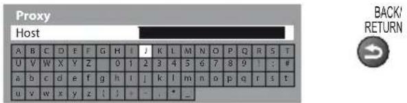 PANASONIC Viera TX-PF42S30 - Select [Proxy] 2. Enter the address 3. Store - 2