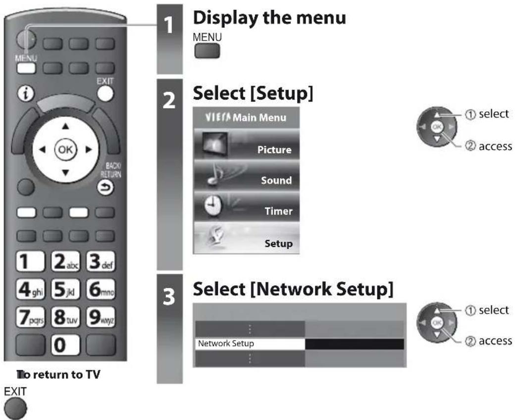 PANASONIC Viera TX-PF42S30 - Network Setup - 1