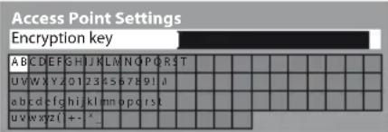 PANASONIC Viera TX-PF42S30 - Enter the encryption key of the access point (Set characters one by one) - 1
