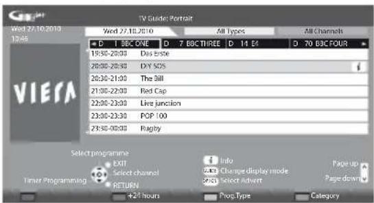 PANASONIC Viera TX-PF42S30 - View TV Guide - 3