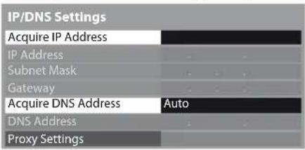 PANASONIC Viera TX-PF42S30 - ■ [Acquire IP Address] / [Acquire DNS Address] - 1