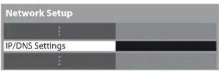 PANASONIC Viera TX-PF42S30 - Select [IP/DNS Settings] and set the items - 1