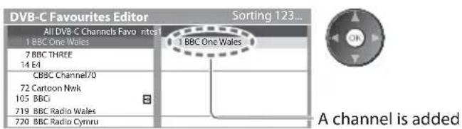 PANASONIC Viera TX-PF42S30 - List favourite DVB channels [Favourites Edit] - 2