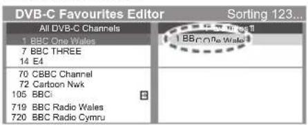 PANASONIC Viera TX-P50VT50J - List favourite DVB channels [Favourites Edit] - 2