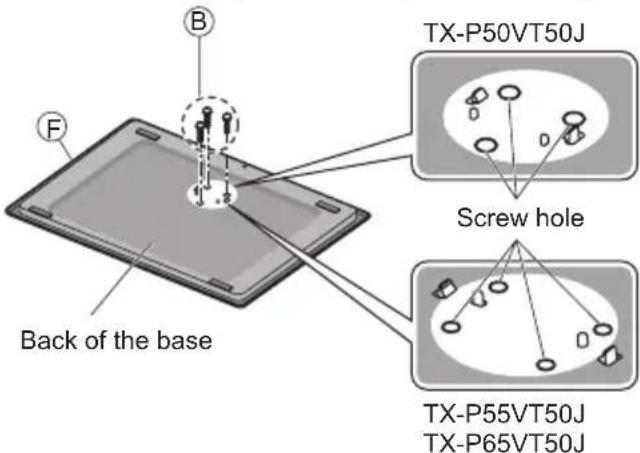 PANASONIC Viera TX-P50VT50J - ■ Assembling the pedestal - 2